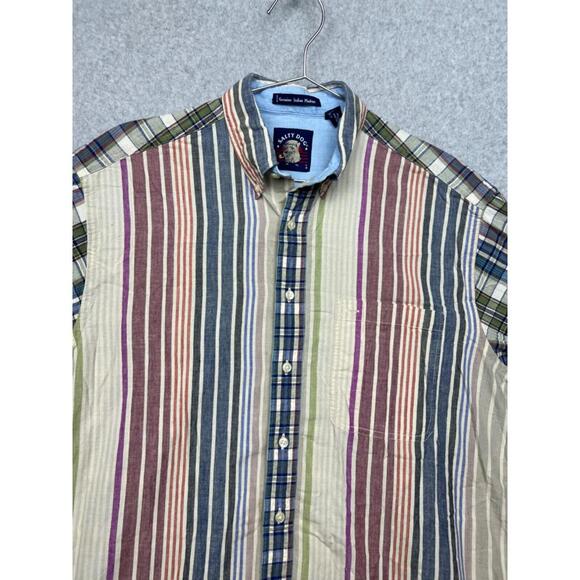 Salty Dog Gant Button Up Shirt Mens L Genuine Indian Madras Multi Stripe Cotton - Picture 4 of 8